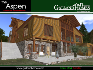 The Aspen Log Home by Galland Homes in Second Life